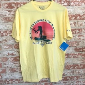 NWT Columbia PFG Yellow Men’s T-Shirt